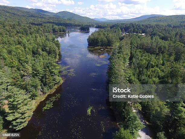 Wilcox Pond Harrisburg Lake Stony Creek Adirondacks Ny Aerial Drone Stock Photo - Download Image Now