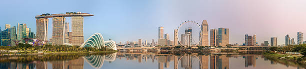 Singapore Skyline and view of Marina Bay stock photo