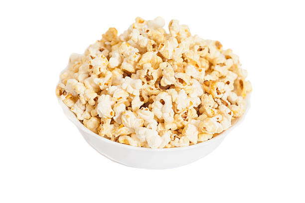 istock Bowl of popcorn isolated on white background 486823732
