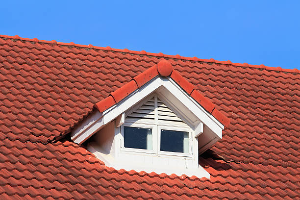 istock Red Roof on blue sky 486825214
