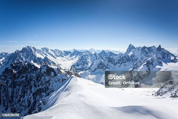 Aiguille Du Midi Viewing Platform Mont Blanc Chamonix France Stock Photo - Download Image Now