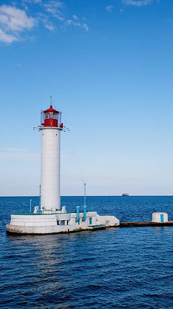 istock Lighthouse in Odessa sea port, Ukraine 486829070