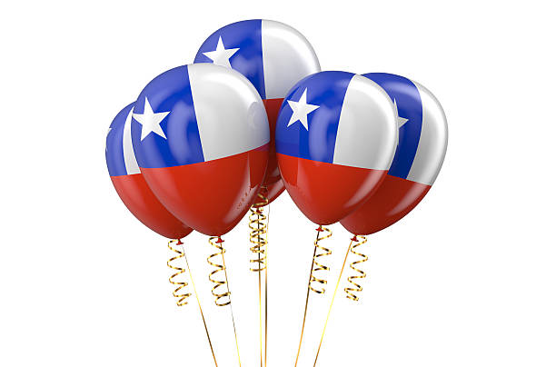 chile patriotische ballons festtage geschlossen konzept - 12 18 months stock-fotos und bilder