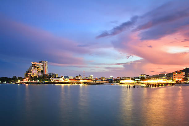 istock Hua Hin beach in twilight time,Thailand 486831042