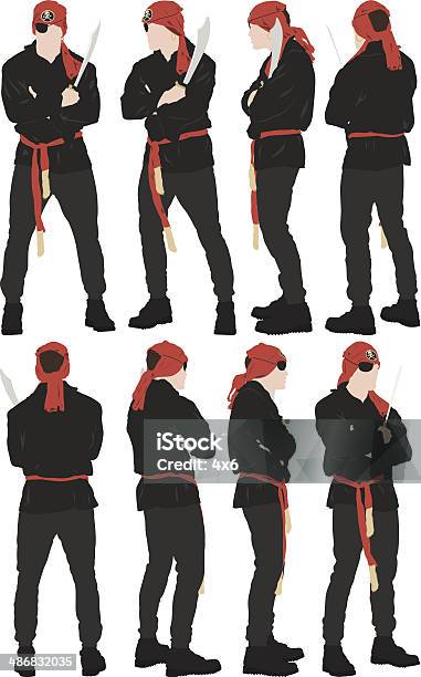 Pirate Stock Illustration - Download Image Now - Pirate - Criminal, Rear View, Adult