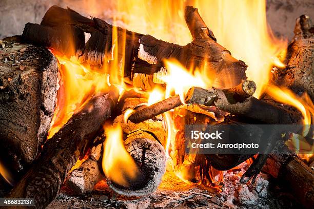 Fire Stock Photo - Download Image Now - Ash, Burning, Close-up