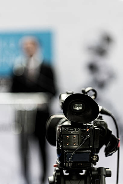 istock Tv cam recording publicity event 486833178