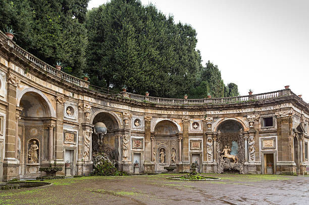 park and villa Aldobrandini in Frascati, Italy stock photo