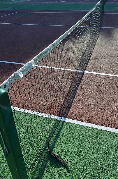 istock Tennis court net. 486834479