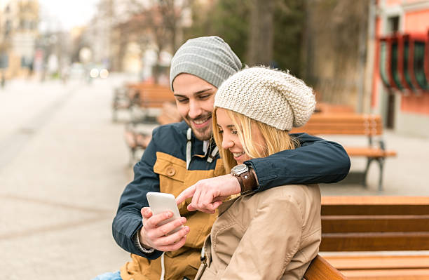 istock Smiling Young couple outdoor 486835553