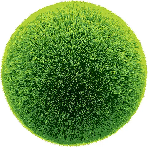 Vector illustration of Grass ball