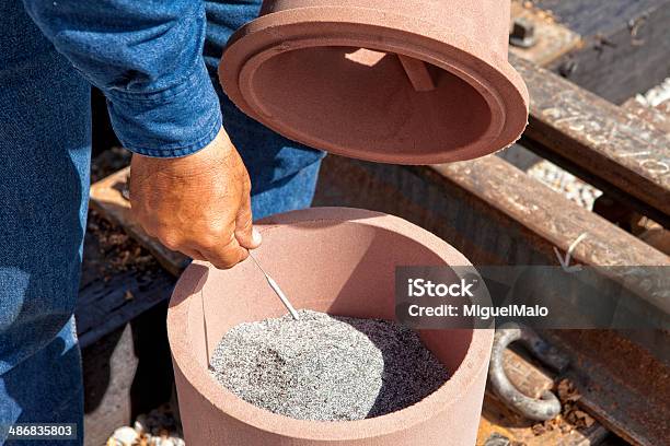 Railroad Welding Process Stock Photo - Download Image Now - Alloy, Aluminum, Application Form