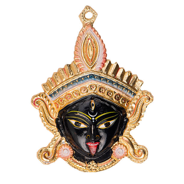 Hindu pendent Himdu pendent isolated on white background. kali statue stock pictures, royalty-free photos & images