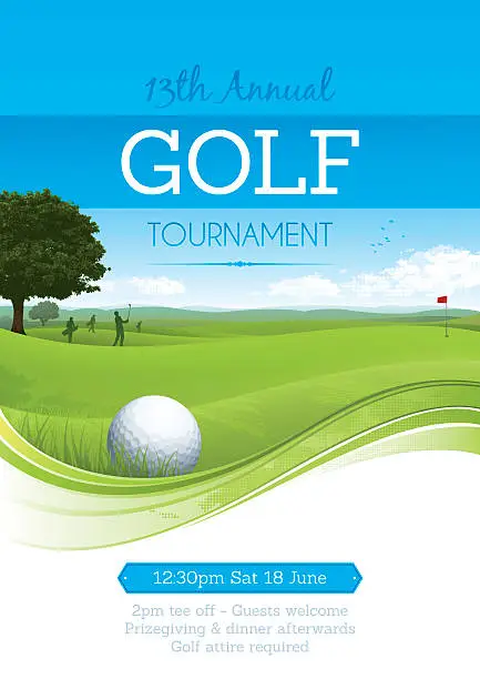 Vector illustration of Golf tournament poster