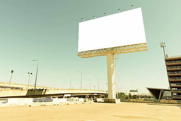 istock Retro style of blank billboard for advertisement. 486841878