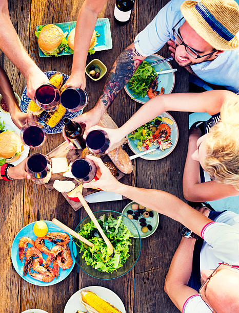 istock Food Table Celebration Delicious Party Meal Concept 486843866