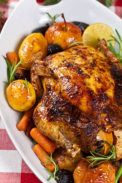 istock Baked chicken for Christmas dinner 486844512