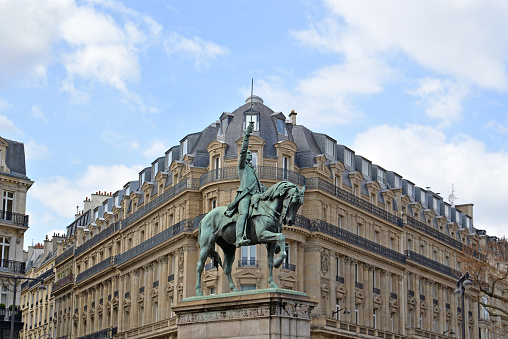 Paris, France - April 1, 2015: George Washington Monument is not only located in United State but also in Place d'Iéna, Paris, France