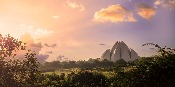 Lotus Temple, New Delhi, India - CNGLTRV1109 stock photo