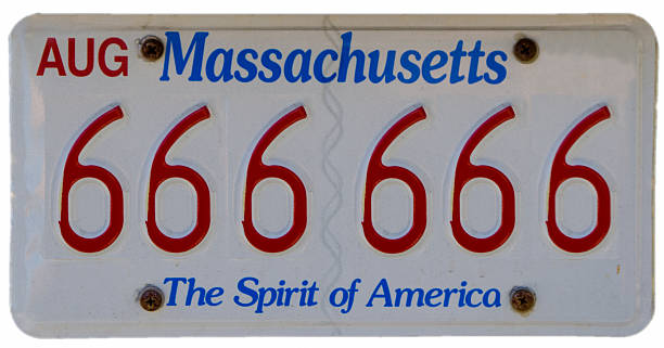 istock Massachusetts licence plate with fake number 486846466