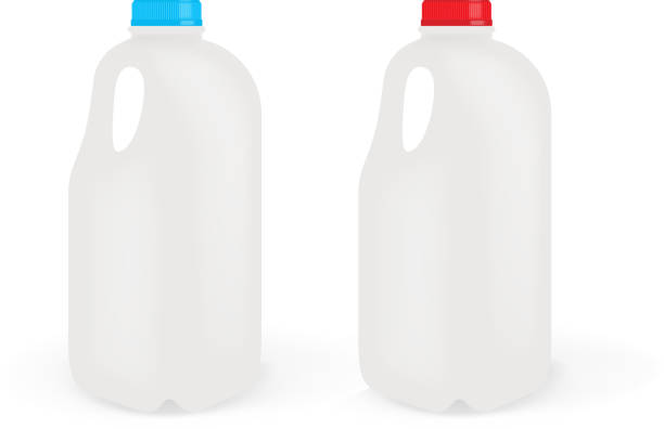 ilustraciones, imágenes clip art, dibujos animados e iconos de stock de botellas de leche - milk bottle milk bottle empty