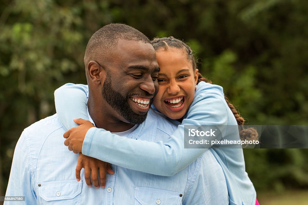 Father and daughther. Portrait of an African American father and daughter. African-American Ethnicity Stock Photo