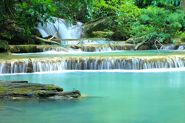 istock Paradise Waterfall located in deep forest of Thiland. 486851336
