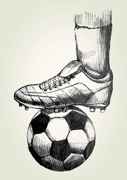 Ilustración de De Fútbol y más Vectores Libres de Derechos de Retro - Retro, Fútbol, Pelota de fútbol - iStock