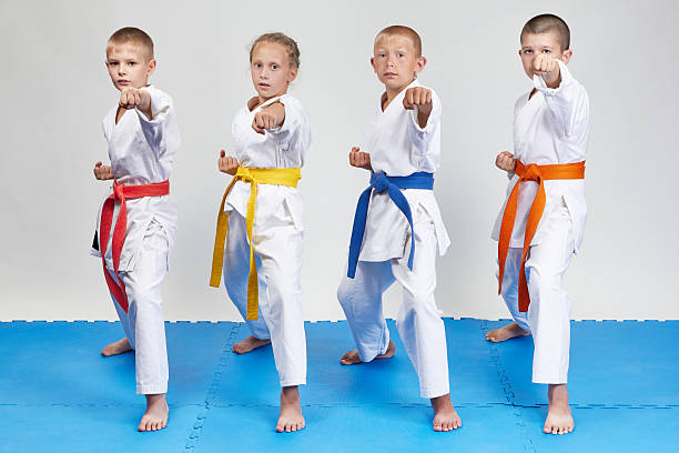 istock Four athlete beats blow kizami-tsuki 486852770