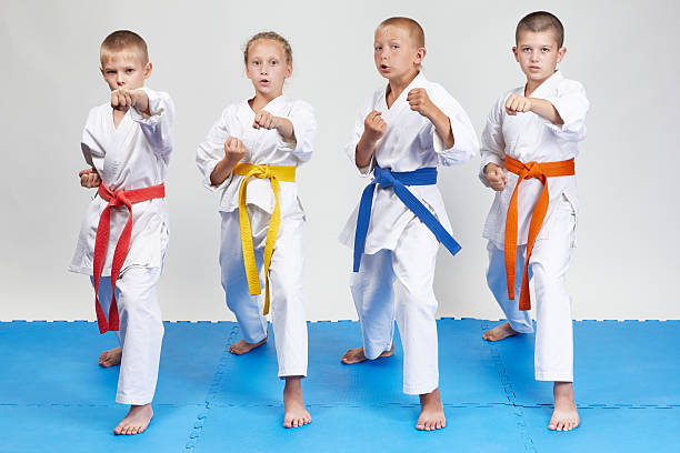 istock In karategi athletes train blow kizami-tsuki 486853156