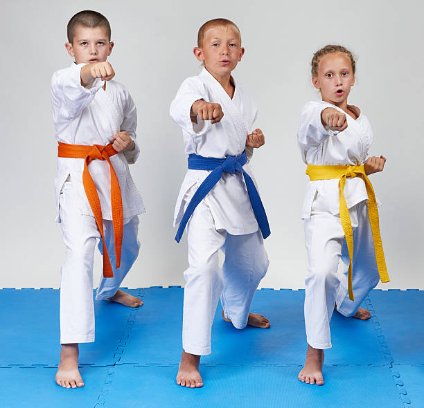 istock On a blue mats kids are beating kizami-tsuki 486853856