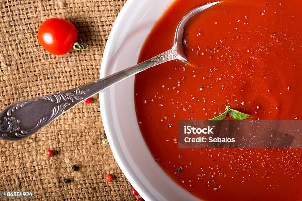 Tomato Soup Stock Photo - Download Image Now - Tomato Soup, 2015, Above