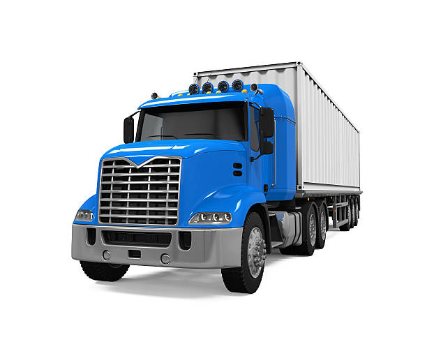 istock Blue Cargo Delivery Truck 486856590