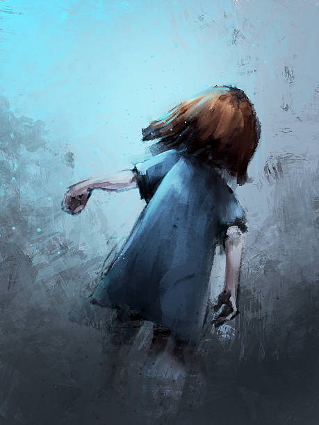 istock digital painting of girl walking in the mist 486856870