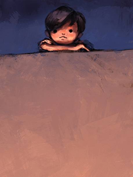 istock digital painting of boy on top of concrete wall 486856888
