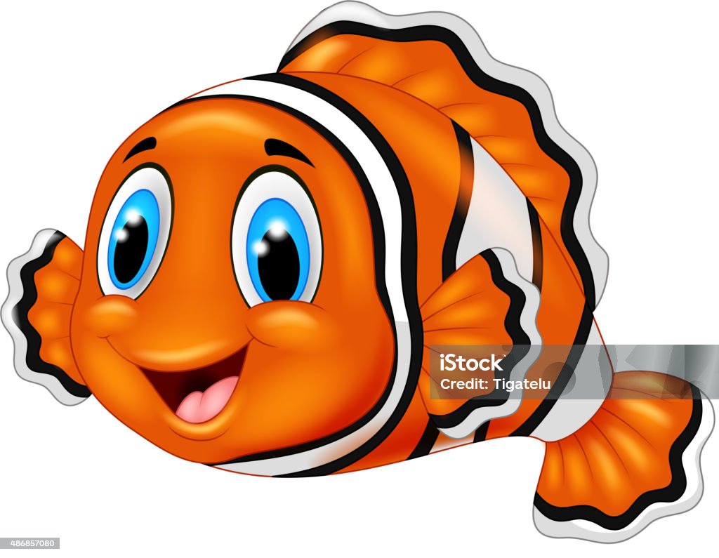 Cute Clown Fish Cartoon Stock Illustration - Download Image Now - Clown Fish,  Vector, Cartoon - iStock