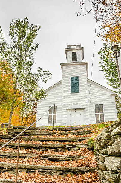 istock White Church in Autumn 486859823