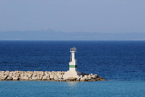 istock Lighthouse at Zakynthos town harbor, Greece 486860060