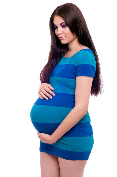 istock Pregnant woman in studio 486860198