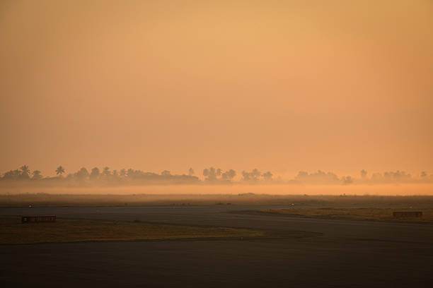 istock Sunrise with mist in Beira airport 486861040