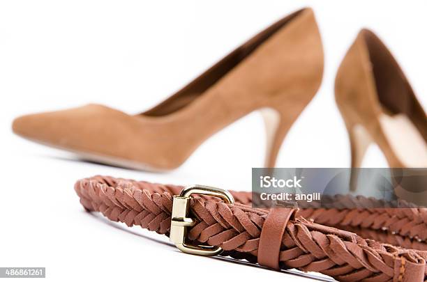 Pair Of Brown Shoes Stock Photo - Download Image Now - Beauty, Belt, Brown