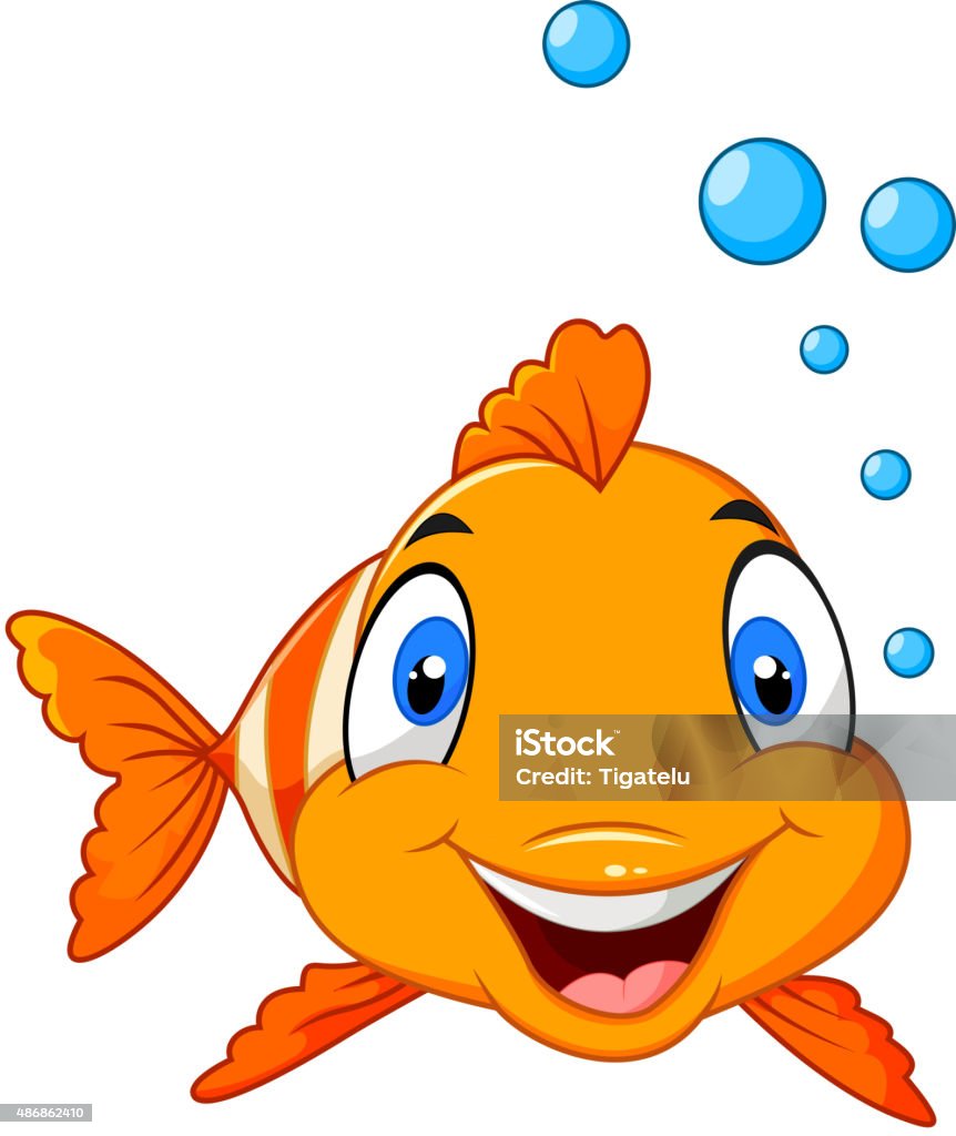 Cute Clown Fish Cartoon Underwater And Bubble Stock Illustration - Download  Image Now - Clown Fish, Smiling, Fish - iStock