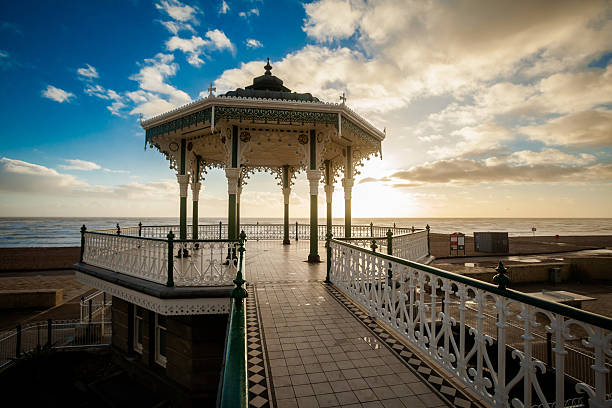 istock Sunset view on beautiful Brighton bandstand 486862657
