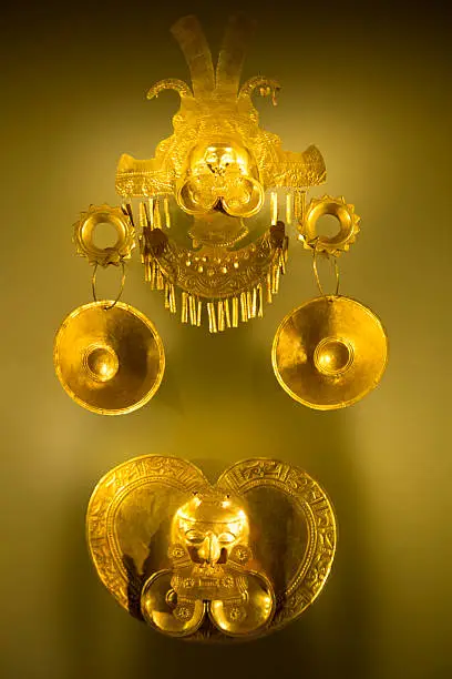 Photo of Inca Funerary object of hammered gold from Colombia