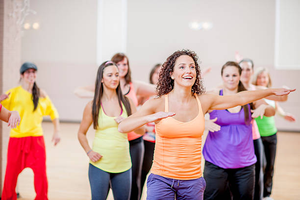 istock Fitness Instructor Leading a Fitness Class 486864380