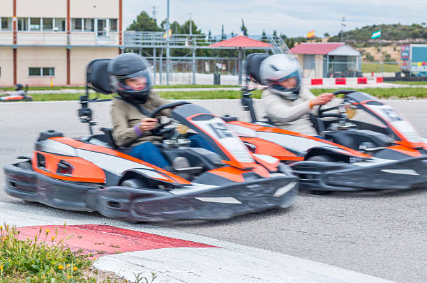 istock Taking over in the karting race 486864894