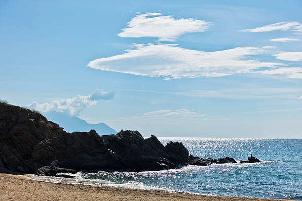 istock Rocks and sand of a beautifull beach in Greece 486865442