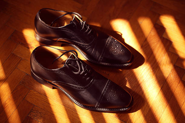 istock Grooms shoes on sunlight 486866002
