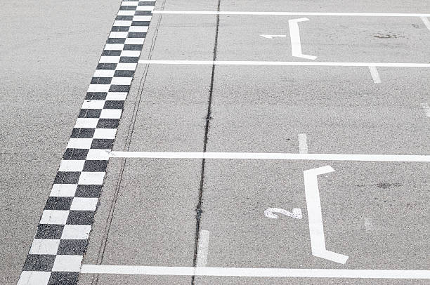 istock Finish line in the circuit 486866148