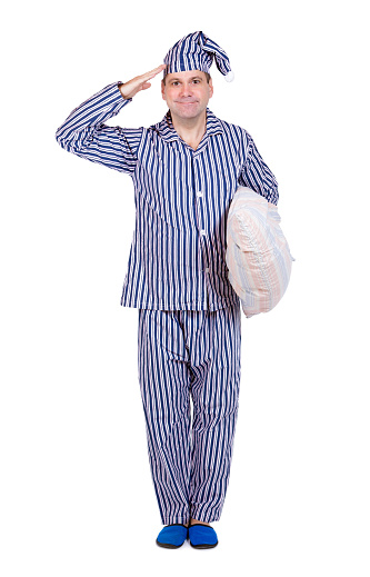 Man In Pajamas Stock Photo - Download Image Now - Pajamas, Men ...